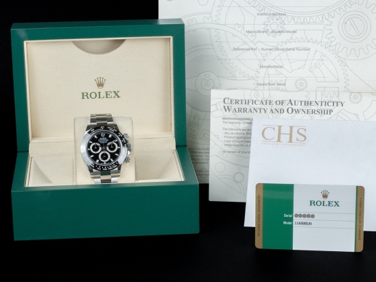 Rolex Cosmograph Daytona Black Dial Ceramic Bezel - Full Set  Watch  116500LN 